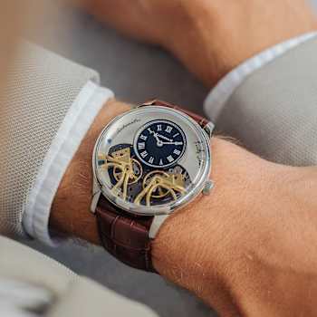 Thomas Earnshaw Scientists Faraday Double Barrel Brown Stainless Steel
Band Automatic Watch