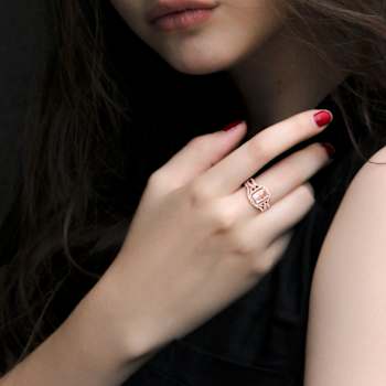 Morganite and Diamond 10K Rose Gold Ring 1.57ctw