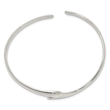 Sterling Silver Polished Fancy Cuff Bracelet