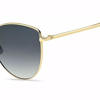 Kate Spade Gold Tone Frame / Dark Gray Gradient Lenses Sunglasses