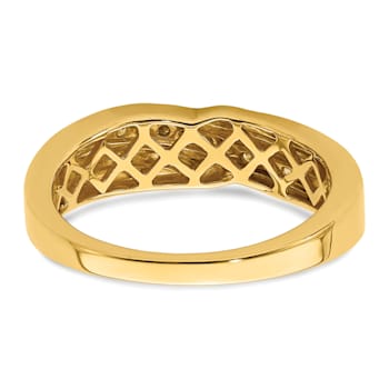 14K Yellow Gold Men's Diamond Band 0.15ctw