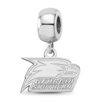 Sterling Silver Rhodium-plated LogoArt Georgia Southern University
Dangle Bead