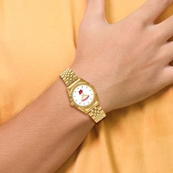 LogoArt University of Wisconsin Pro Gold-tone Gents Watch
