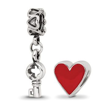 Sterling Silver Reflections You Have The Keys Boxed Bead Set