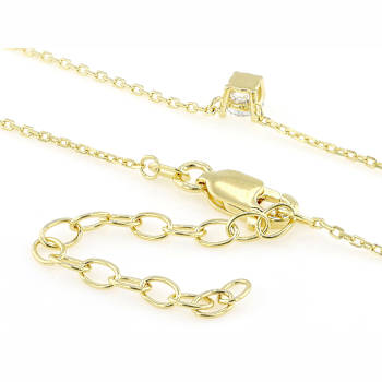 Elegant Lab-Grown Diamond Solitaire Pendant Necklace In 18K Gold Over
Sterling Silver