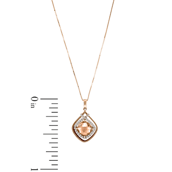 1.93ctw Morganite and Diamond Pendant in 14k Rose Gold