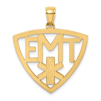 14k Yellow Gold Emergency Medical Technician Pendant