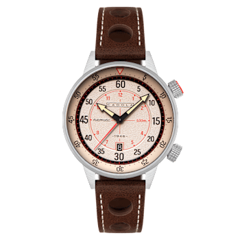 Cadola Rally Timer Tan Dial White Bezel Brown Stainless Steel Band
Automatic Watch