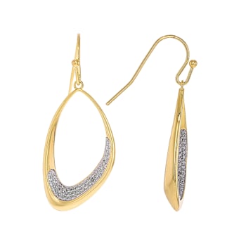 Organic Shape Diamond Dangle Earrings