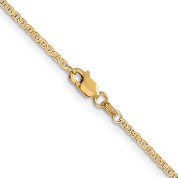 14k Yellow Gold 1.5mm Mariner Link Chain 22 inch