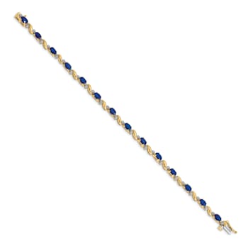 14k Yellow Gold and 14k White Gold with Rhodium Over 14k Yellow Gold
Diamond and Sapphire Bracelet