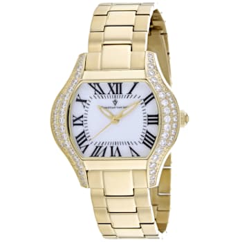 Christian Van Sant Women's Bianca Yellow Stainless Steel Bracelet Watch