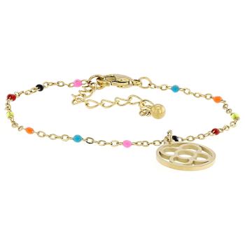 Bead Station Charm Bracelet In Gold-Tone 2mm