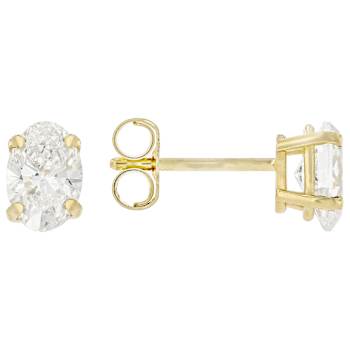Lab-Grown Diamond Oval Stud Earrings In 14K Gold 1.00ctw