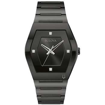 Bulova Women's Gemini Black Stainless Steel Bracelet Watch