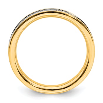 14K Yellow Gold Over Sterling Silver Stackable Expressions and Diamonds
Ring 0.195ctw