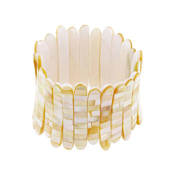 Golden Mother-Of-Pearl Stretch Bracelet