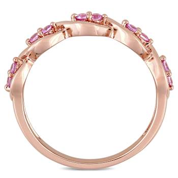 Pink Sapphire 14K Rose Gold Ring 0.30ctw