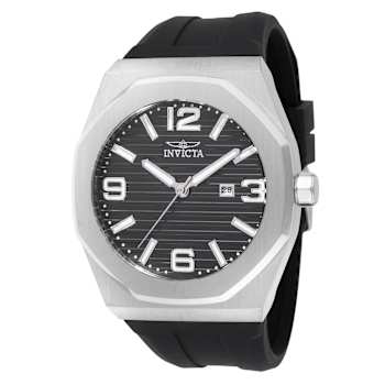 Invicta Huracan 48mm Black Dial Silicone Band Quartz Watch