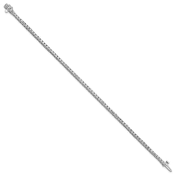 Rhodium Over 14k White Gold Diamond Tennis Bracelet 1.25ctw