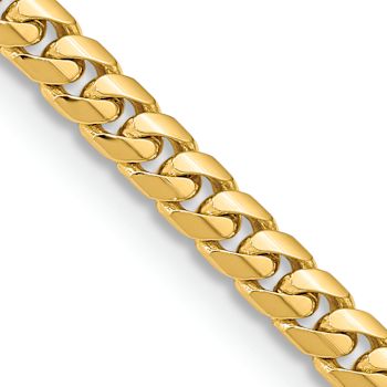 14k Yellow Gold 5.5mm Solid Miami Cuban 26 Inch Chain