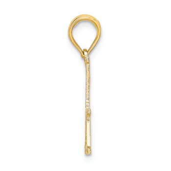 10K Yellow Gold #1 PAPA Cut-out Charm