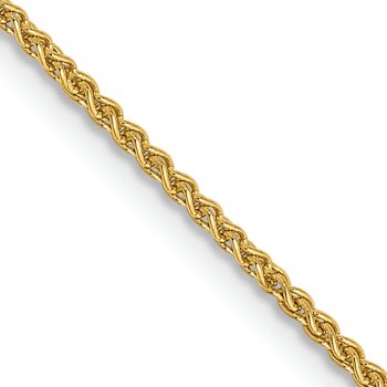14k Yellow Gold 1.25mm Solid Spiga 14 Inch Chain
