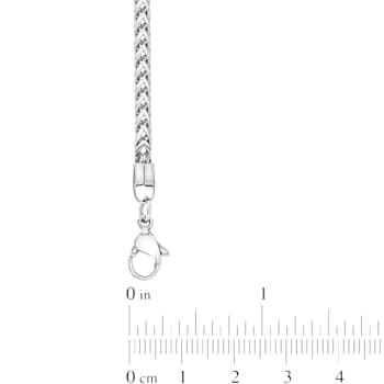 Robert Alton Men's Franco Link Chain Necklace 3mm In Stainless Steel 24 Inch