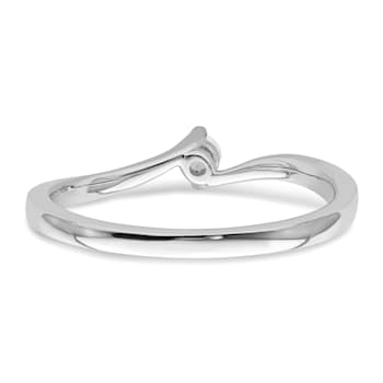 Rhodium Over 14K White Gold First Promise Polish Round Diamond
Promise/Engagement Ring 0.10ctw