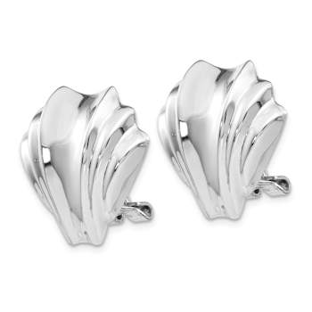 Rhodium Over 14k White Gold Polished Fancy Stud Earrings