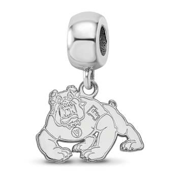 Sterling Silver Rhodium-plated LogoArt California State University
Fresno Dangle Bead