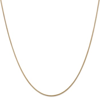 14K Yellow Gold 1.6mm Round Snake Chain Necklace