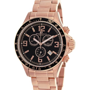 Oceanaut Men's Baltica Black Dial, Rose Stainless Steel Watch