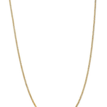 14k Yellow Gold 2.2mm Beveled Curb Chain 30"