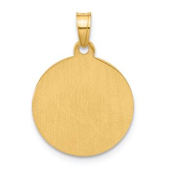 14K Two-tone Gold Satin Our Guardian Angel Medal Pendant