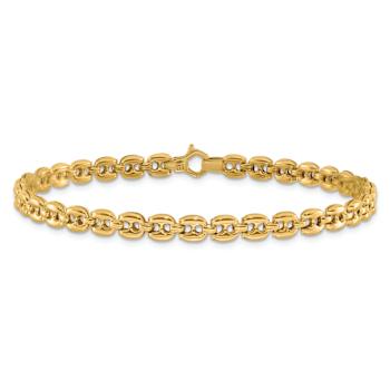 14k Yellow Gold Polished 4.9mm Fancy Link Bracelet