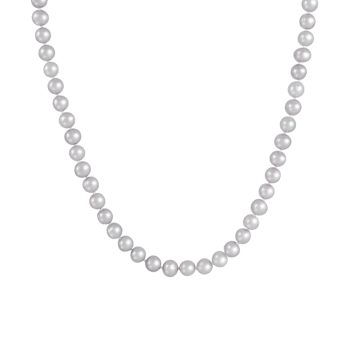 7-8mm Grey Cultured Freshwater Pearl endless Necklace