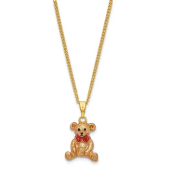 HOLLY BEAR Brown Bear with Tree Trinket Box