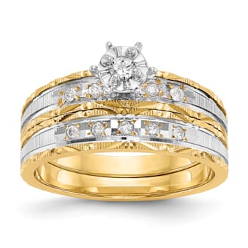 14K Yellow Gold AA Quality Engagement Ring