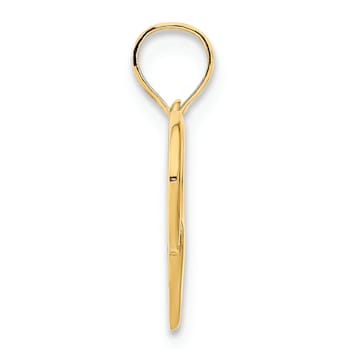 14k Yellow Gold Polished Fancy Heart Pendant