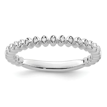 14K White Gold Stackable Expressions Diamond Ring 0.045ctw