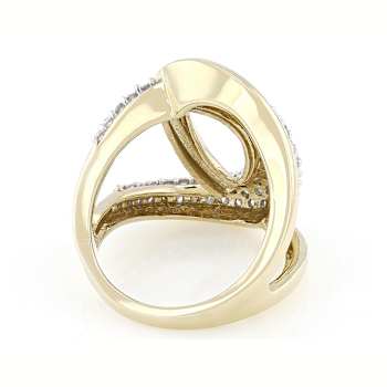 Meaningful Lab-Grown Diamond Crossover Ring 1ctw In 14K Gold Over
Sterling Silver