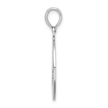 Rhodium Over Sterling Silver Polished Cape Cod Cut-out Pendant