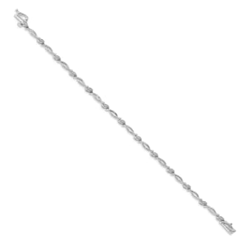 Rhodium Over 14k White Gold Diamond Bracelet