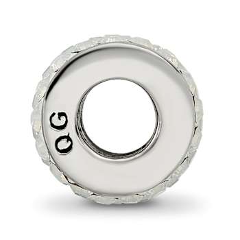 Sterling Silver Reflections Cream Double Row Preciosa Crystal Bead