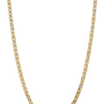 14k Yellow Gold 5.5mm Semi-Solid Mariner Chain 26 inch