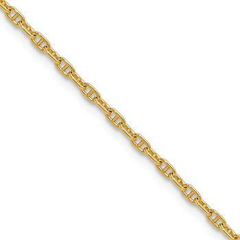 14k Yellow Gold 1.8mm Mariners Link 24 Inch Chain