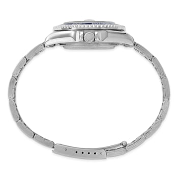 Ladies Charles Hubert Stainless Steel Band Blue Dial Watch