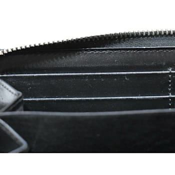 Gucci Black Leather Rainbow Blade Lightning Logo Long Wallet
