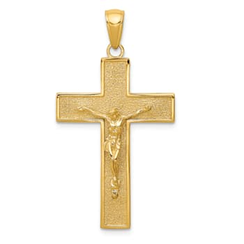 14K Yellow Gold Crucifix Pendant